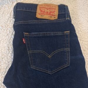 Levi's Men's 511 30W 30L Dark Wash w/Distressing